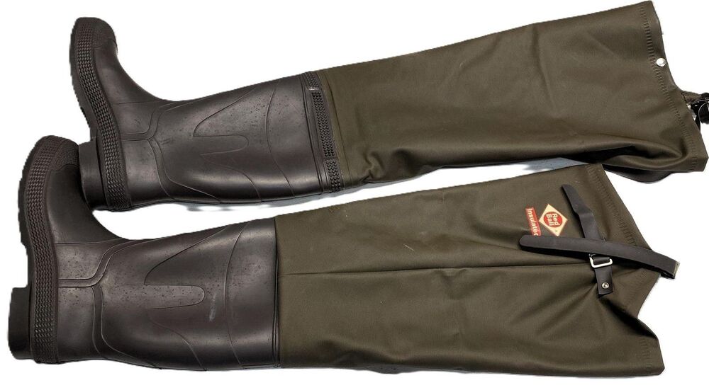 Vintage Red Ball Insulated Hip Waders Rubber Fishing Boots Mens Size 9